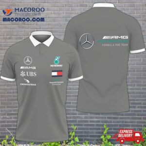 3D Printed Mercedes Amg F1 Nth-hl Polo Shirt Ver 1 (grey)