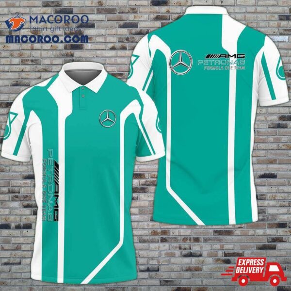 3D Printed Mercedes-amg Petronas F1 Polo Shirt