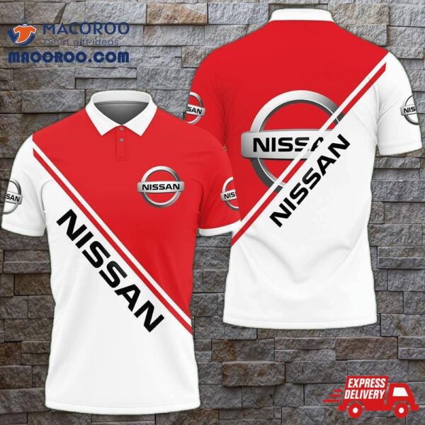 3D Printed Nissan Ttt-lt Polo Shirt Ver 1 (red)