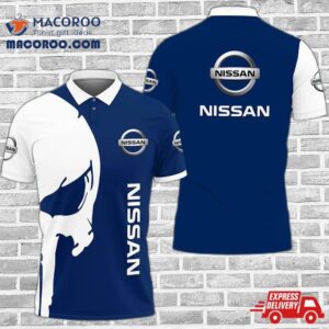 3D Printed Nissan Ttt-va Polo Shirt Ver 1 (blue)