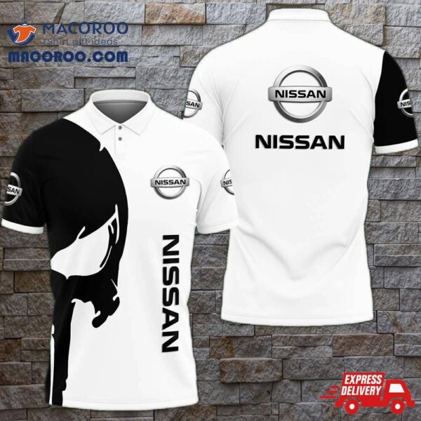 3D Printed Nissan Ttt-va Polo Shirt Ver 1 (white)