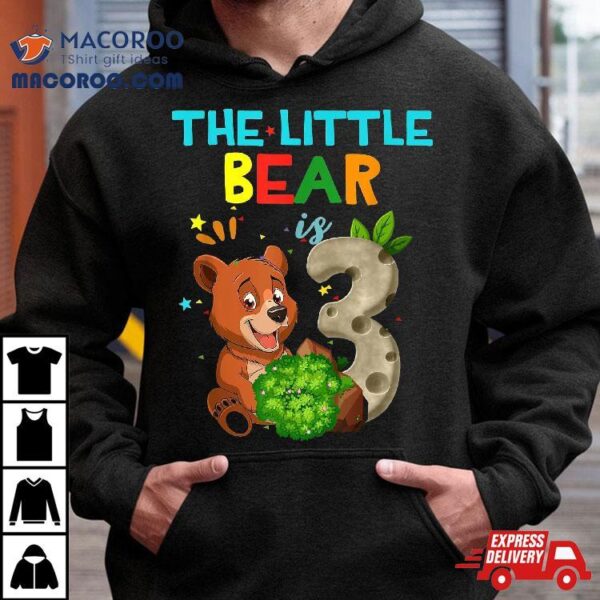 3rd Birthday Shirt Bear 3 Year Old