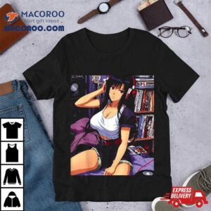 S Retro Waifu Anime Girl Chill Lofi Music Tshirt