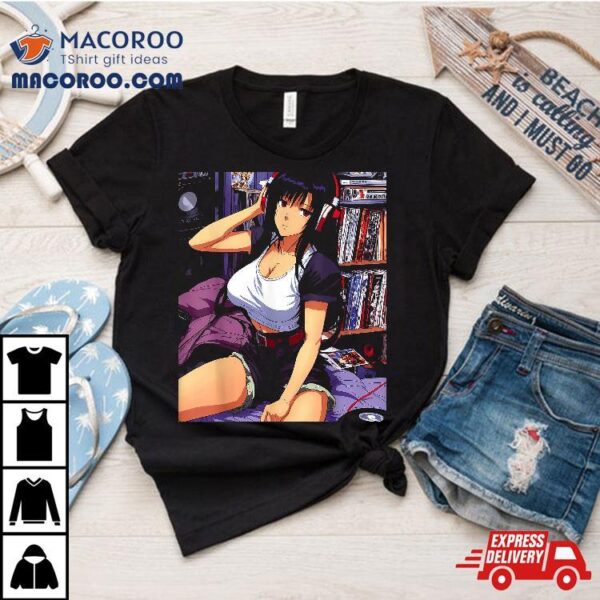 90s Retro Waifu Anime Girl Chill Lofi Music Shirt