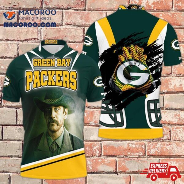 Aaron Rodgers Green Bay Packers For Fans 3D Polo Shirt