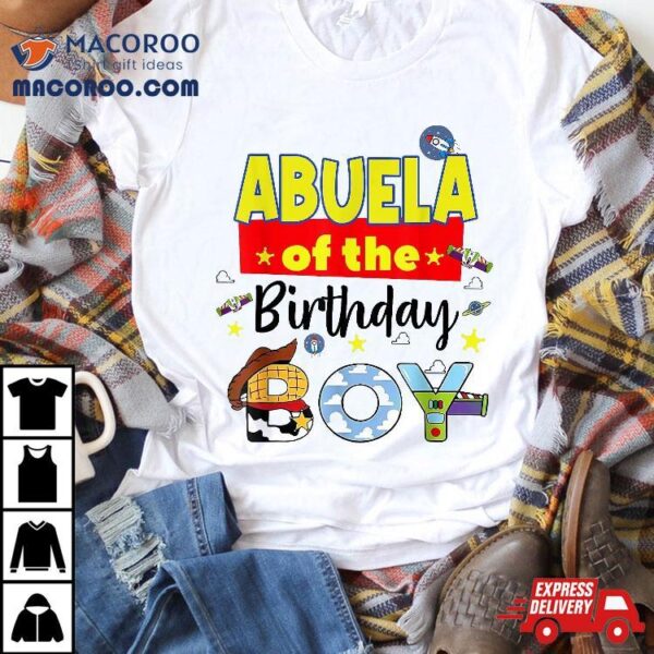 Abuela Of The Birthday Boy Toy Familly Matching Story Shirt