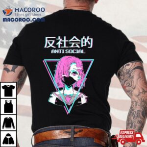 Antisocial Vaporwave Anime Girl Japanese Indie Alt Aesthetic Tshirt