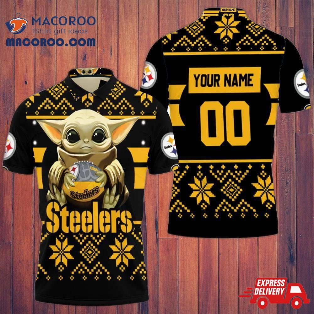 Baby Yoda Hugs Pittsburgh Steelers Football 2020 Personalized Polo Shirt Baby Yoda Hugs Pittsburgh Steelers Football 2020 Personalized Polo Shirt