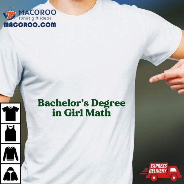 Bachelor’s Degree In Girl Math Shirt