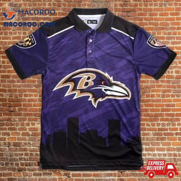 Baltimore Ravens Thematic Polyester Polo Shirt 3D All Over Print Shirt3780