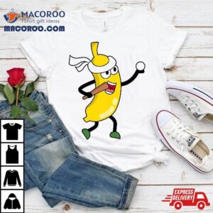 Banana Playing Baseball Funny Fruit Lover Player Tshirt