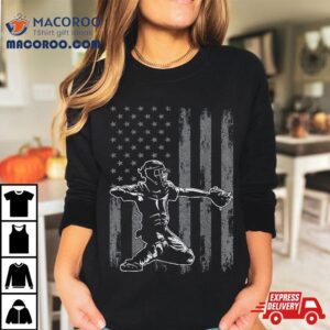 Baseball Catcher For Boys Usa Flag Tshirt