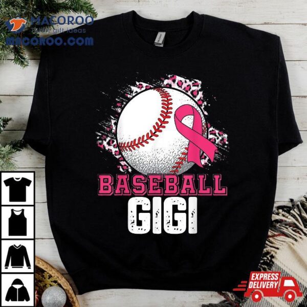 Baseball Gigi Pink Ribbon Breast Cancer Awareness Month Shirt