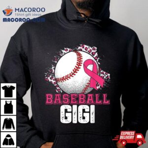 Baseball Gigi Pink Ribbon Breast Cancer Awareness Month Tshirt