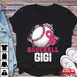 Baseball Gigi Pink Ribbon Breast Cancer Awareness Month Tshirt