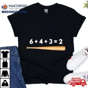 Baseball Math Double Play Funny Mom Dad Tshirt