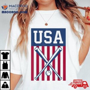 Baseball Usa American Flag Patriotic Fan Shirt