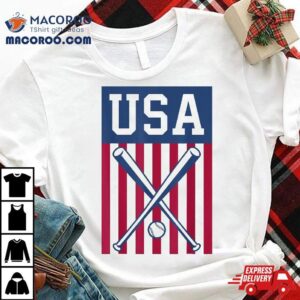 Baseball Usa American Flag Patriotic Fan Tshirt