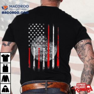 Baseball Usa Flag American Patriotic Shirt