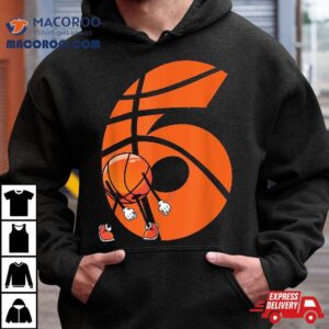 Basketball 6th Birthday Boy Player 6 Year Old Shirt