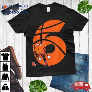 Basketball 6th Birthday Boy Player 6 Year Old Shirt