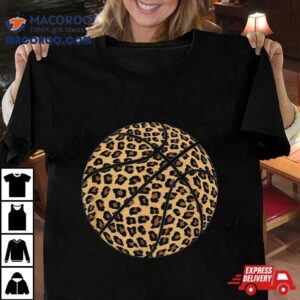 Basketball Leopard Print Cheetah Pattern Sport S Gif Tshirt