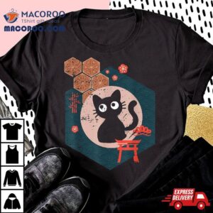 Black Cat Lover Japanese Kitten Anime Tokyo Otaku Lifestyle Tshirt