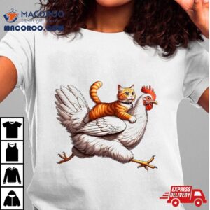 Cat Riding Chicken Shirt, Funny Shirt