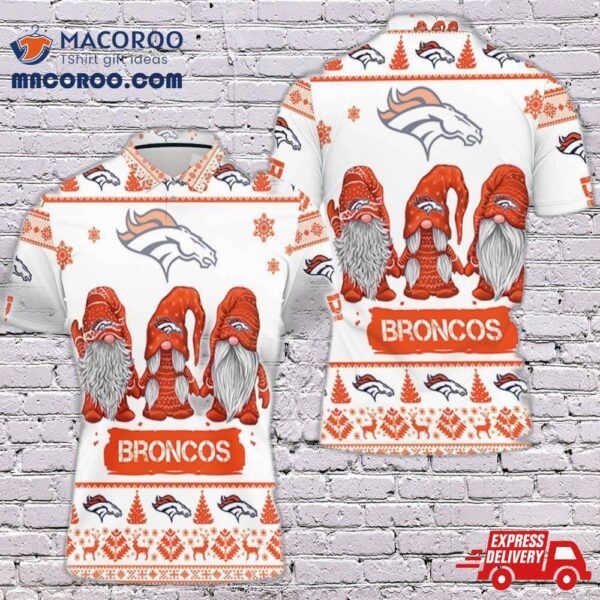 Christmas Gnomes Denver Broncos 3D Polo Shirt