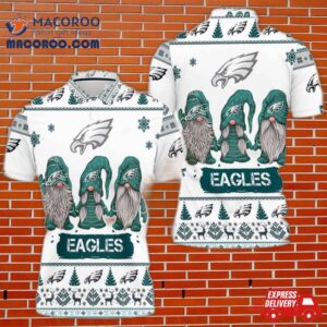 Christmas Gnomes Philadelphia Eagles 3D Polo Shirt