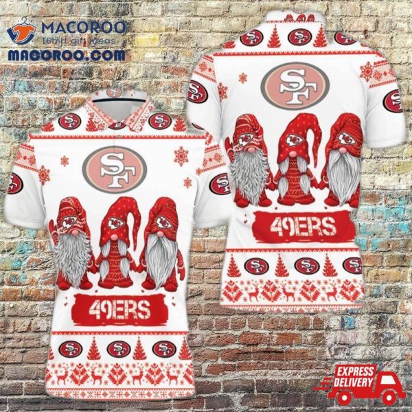 Christmas Gnomes San Francisco 49ers 3D Polo Shirt