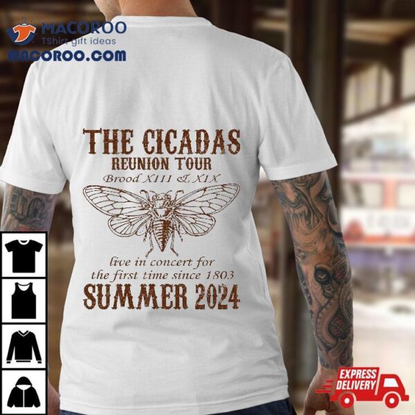 Cicada Brood Xiii Xix Summer 2024 Reunion Tour Swarm Cicadas Shirt