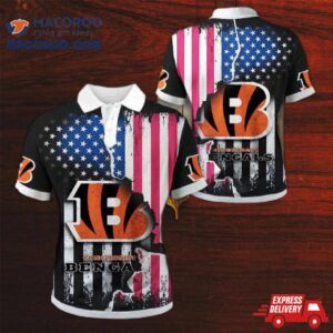 Cincinnati Bengals American Flag Polo Shirt