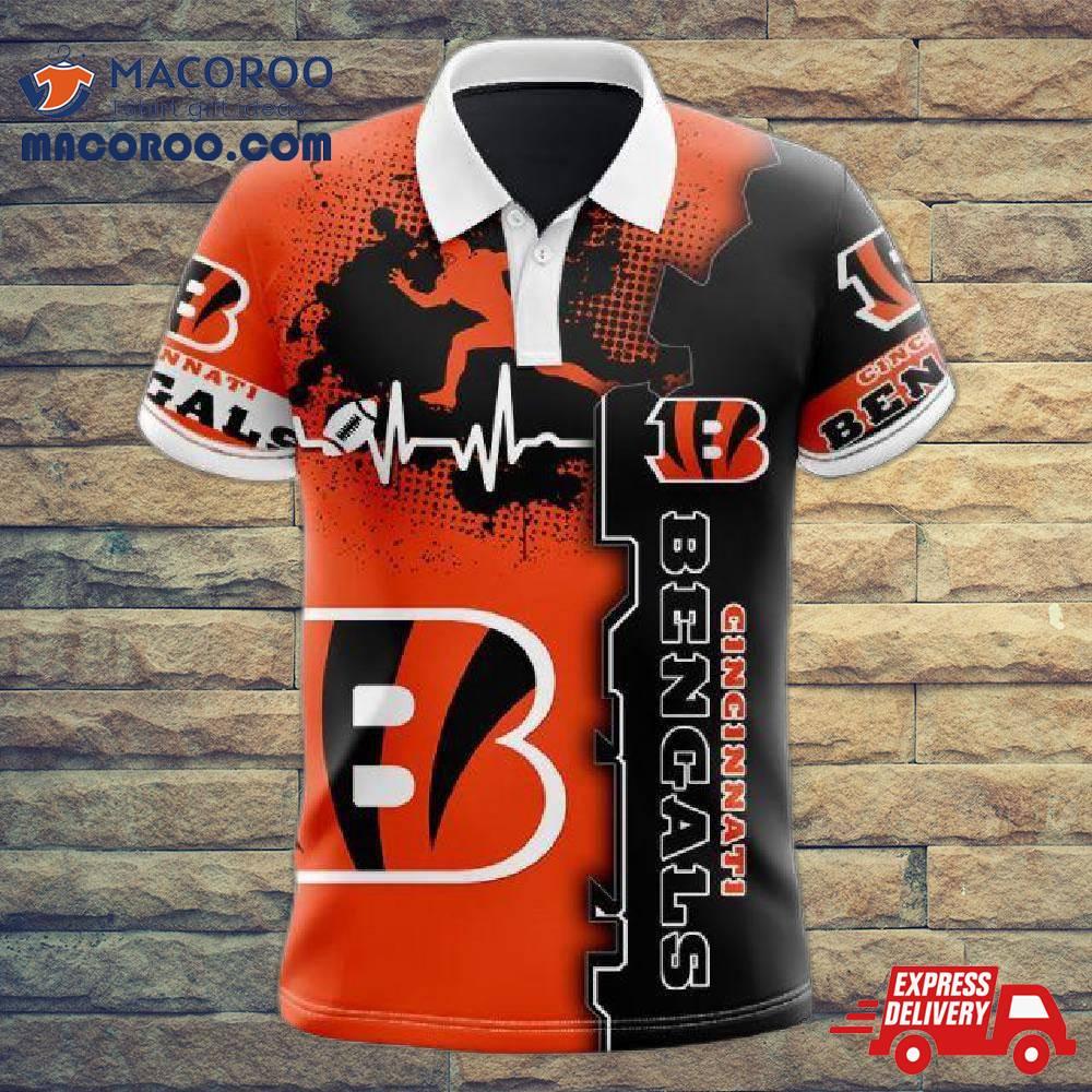 Cincinnati Bengals Beating Curve Polo Shirt Cincinnati Bengals Beating Curve Polo Shirt