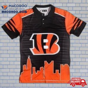 Cincinnati Bengals Thematic Polyester Polo Shirt 3D All Over Print