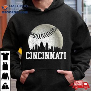 Cincinnati Vintage Baseball Distressed Gameday Retro Tshirt