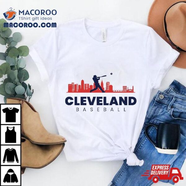 Cleveland Baseball Minimalist City Skyline Lover Shirt