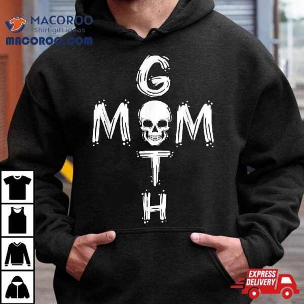 Cool Mothers Day Gothic Emo Skull Vintage Goth Mom Shirt