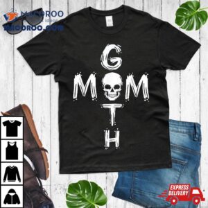 Cool Mothers Day Gothic Emo Skull Vintage Goth Mom Tshirt