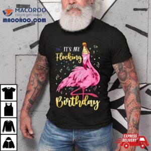 Cute Its My Flocking Birthday Flamingos Gift Girl Tshirt