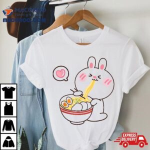 Cute Rabbit Ra Noodle Kawaii Anime Japanese Kid Teen Girl Tshirt