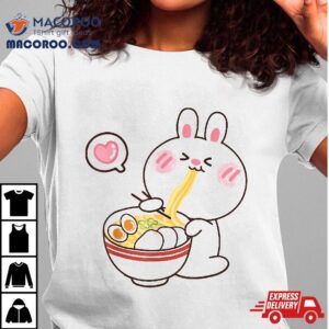 Cute Rabbit Ra Noodle Kawaii Anime Japanese Kid Teen Girl Tshirt