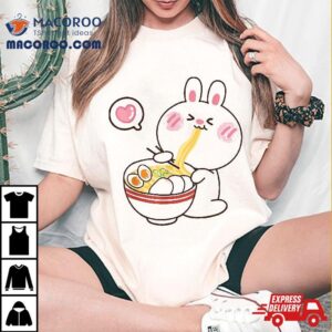 Cute Rabbit Ra Noodle Kawaii Anime Japanese Kid Teen Girl Tshirt