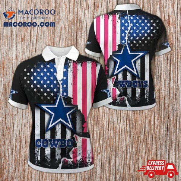 Dallas Cowboys American Flag Polo Shirt