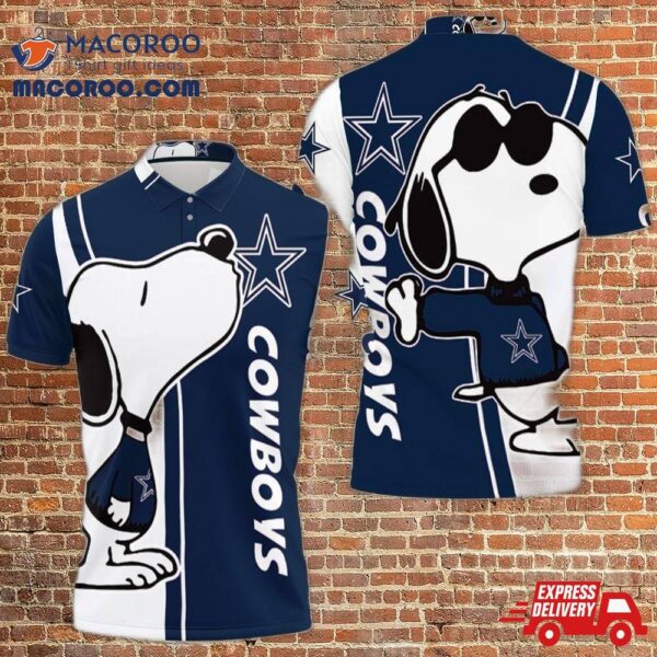 Dallas Cowboys Snoopy Lover 3D Printed Polo Shirt