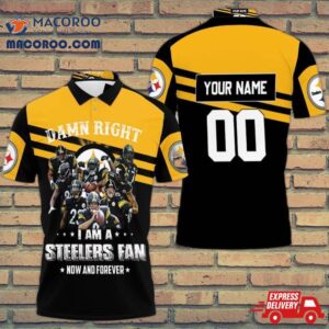 Damn Right I Am A Pittsburgh Steelers Fan Now And Forever Personalized Polo Shirt All-over Print