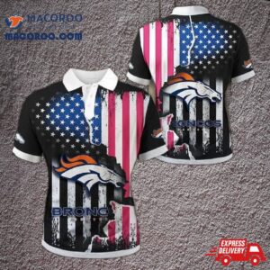 Denver Broncos American Flag Polo Shirt Gift For Fans