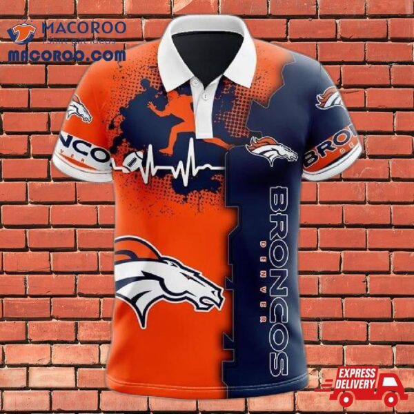 Denver Broncos Beating Curve Polo Shirt Gift For Fans