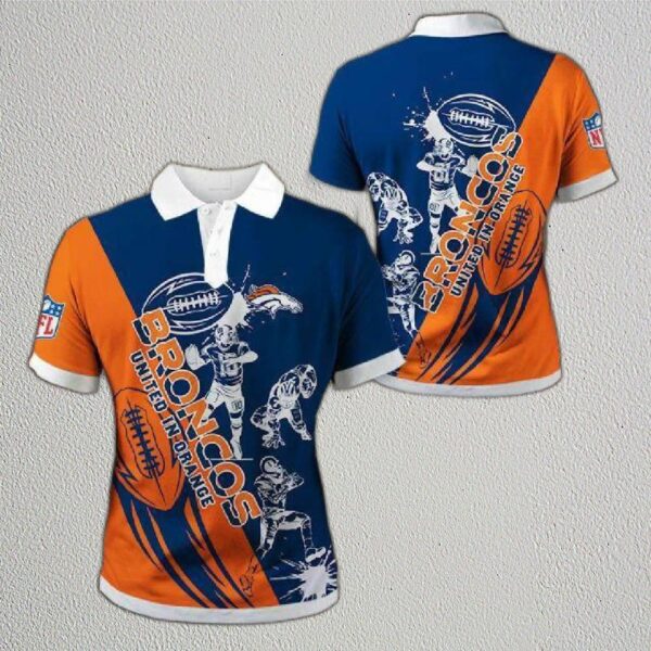 Denver Broncos Casual 3D Polo Shirt