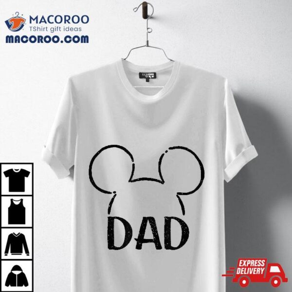 Disney Mickey And Friends Dad Ears Outline Logo Shirt